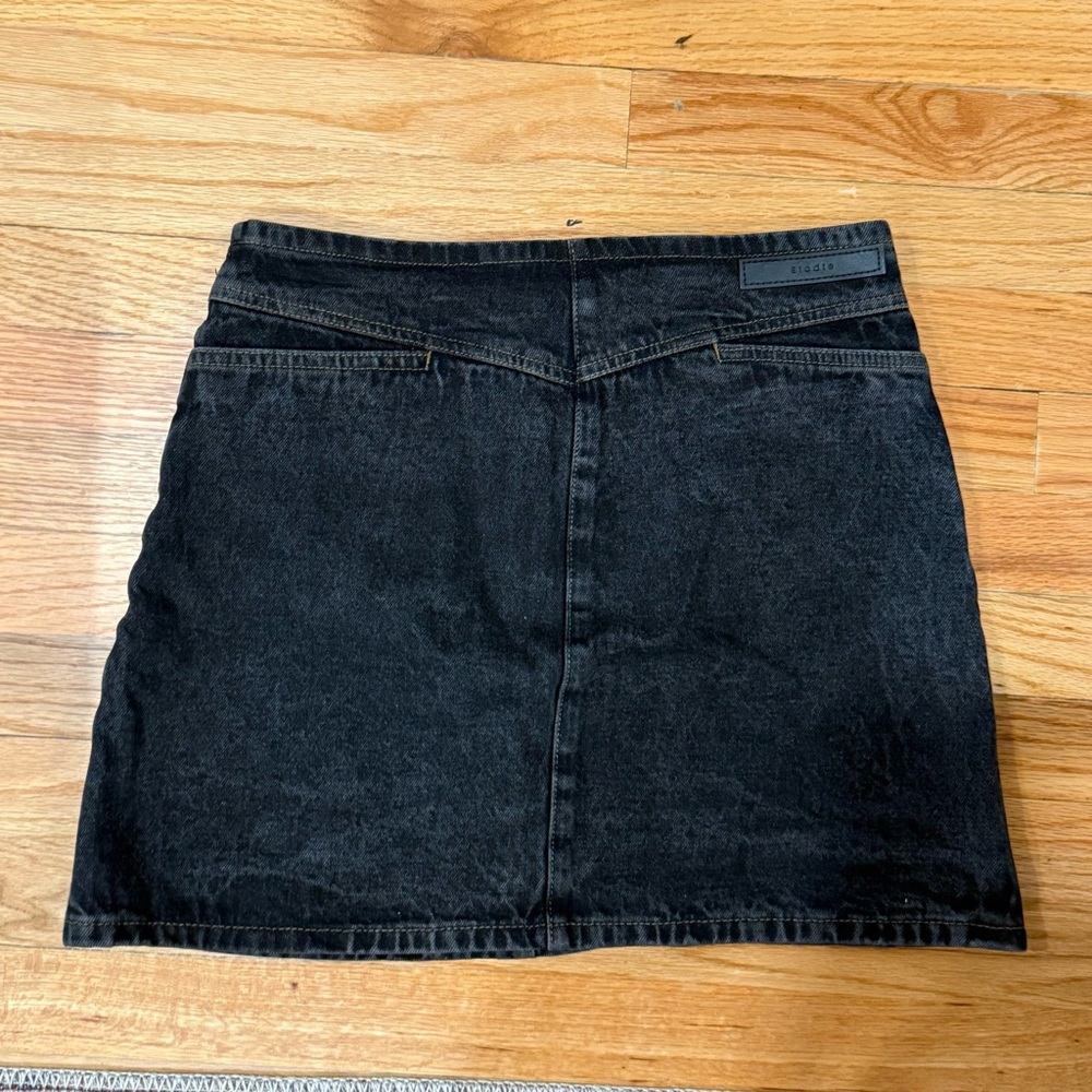 Elodie Black Denim Skirt